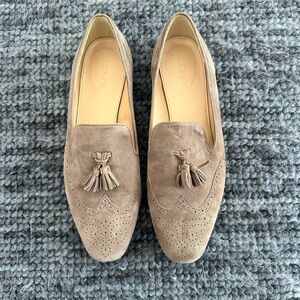 J.Crew Brown Suede Tassel Loafers
